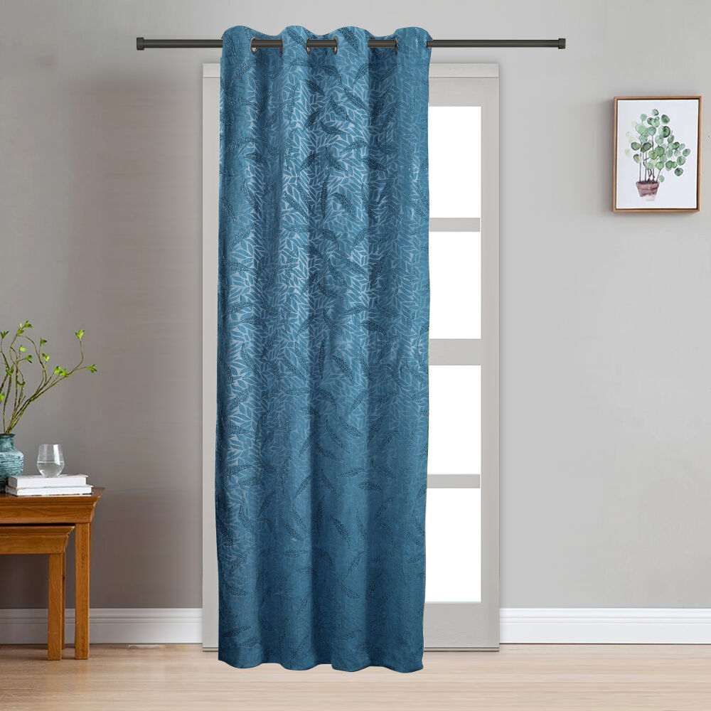 Home Beautiful                         7ft. Dark Blue Microfiber Door Curtain