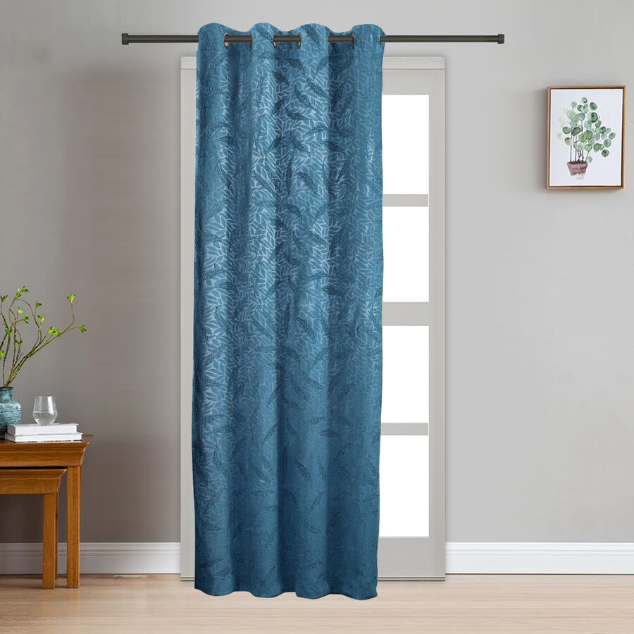 7ft. Dark Blue Microfiber Door Curtain, , large image number null