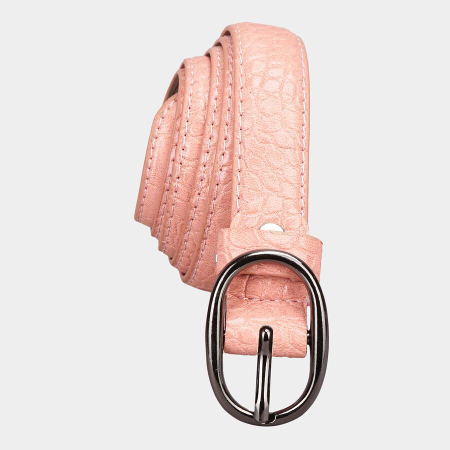 Women's Pink Polyurethane Belt, , large image number null