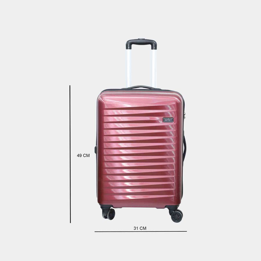 8-Wheel Wine PVC Matee Hard Case Trolley, Medium, , large image number null
