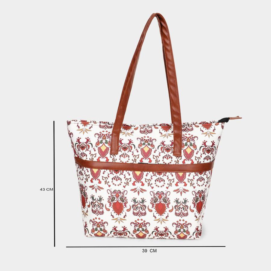 Women's Beige Fabric-Polyester Tote Bag, , large image number null
