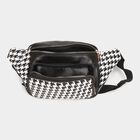 Women's Black Polyurethane Waist Pouch, , small image number null