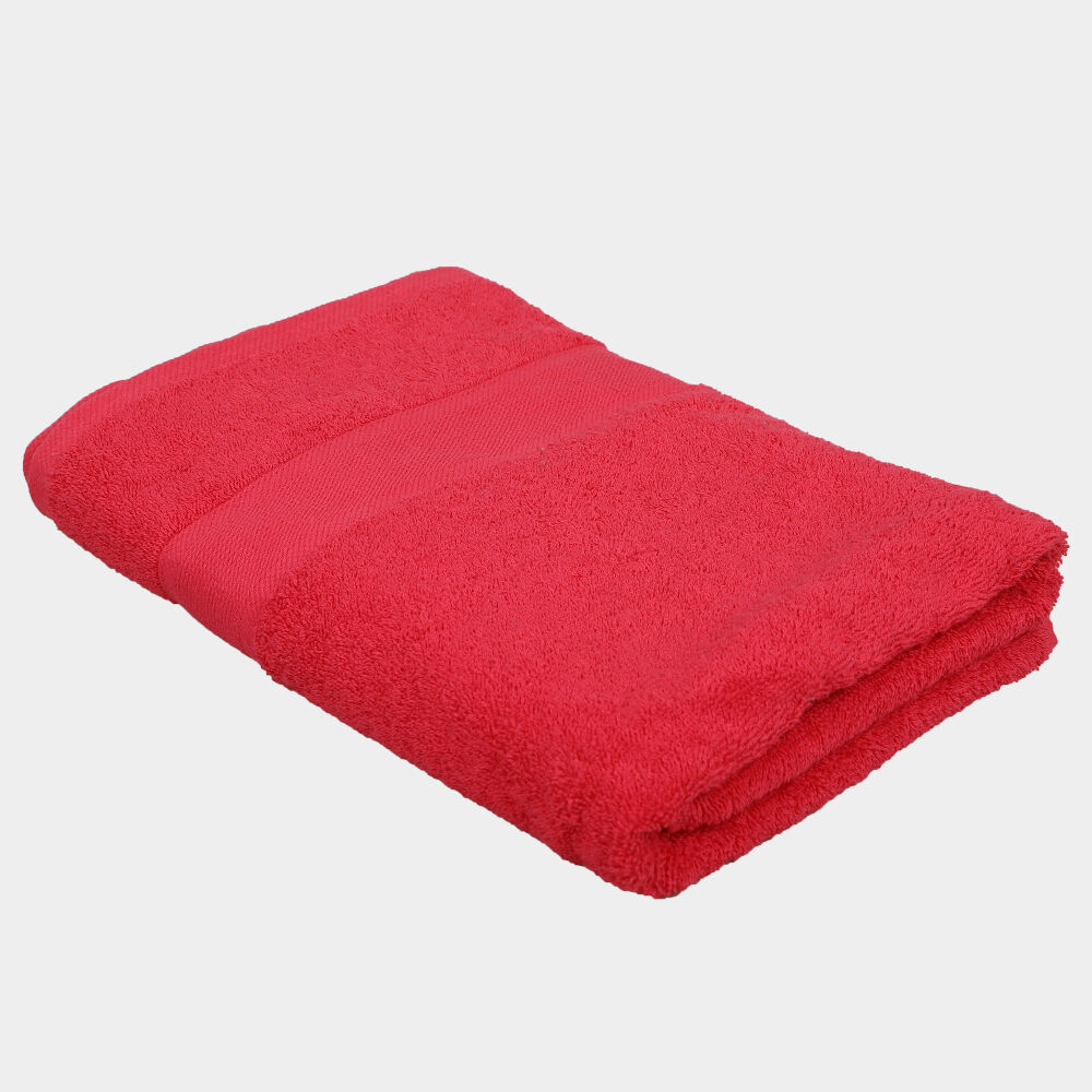 Home Beautiful                         250 GSM Red Cotton Bath Towel