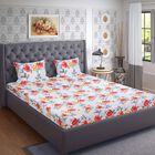 110 GSM Grey Microfiber Double Bedsheet With Pillow Cover, , small image number null