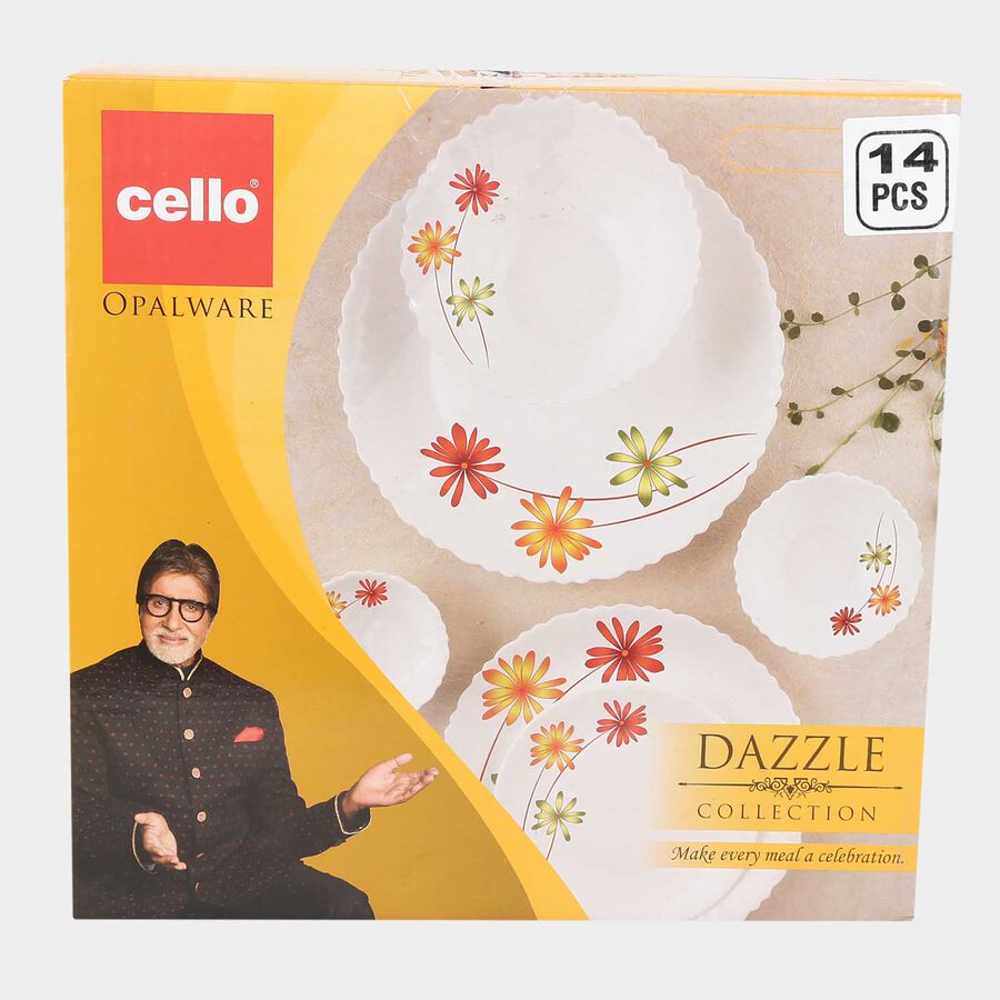 14 Pcs. Opalware Dinner Set, Microwave Safe, , large image number null