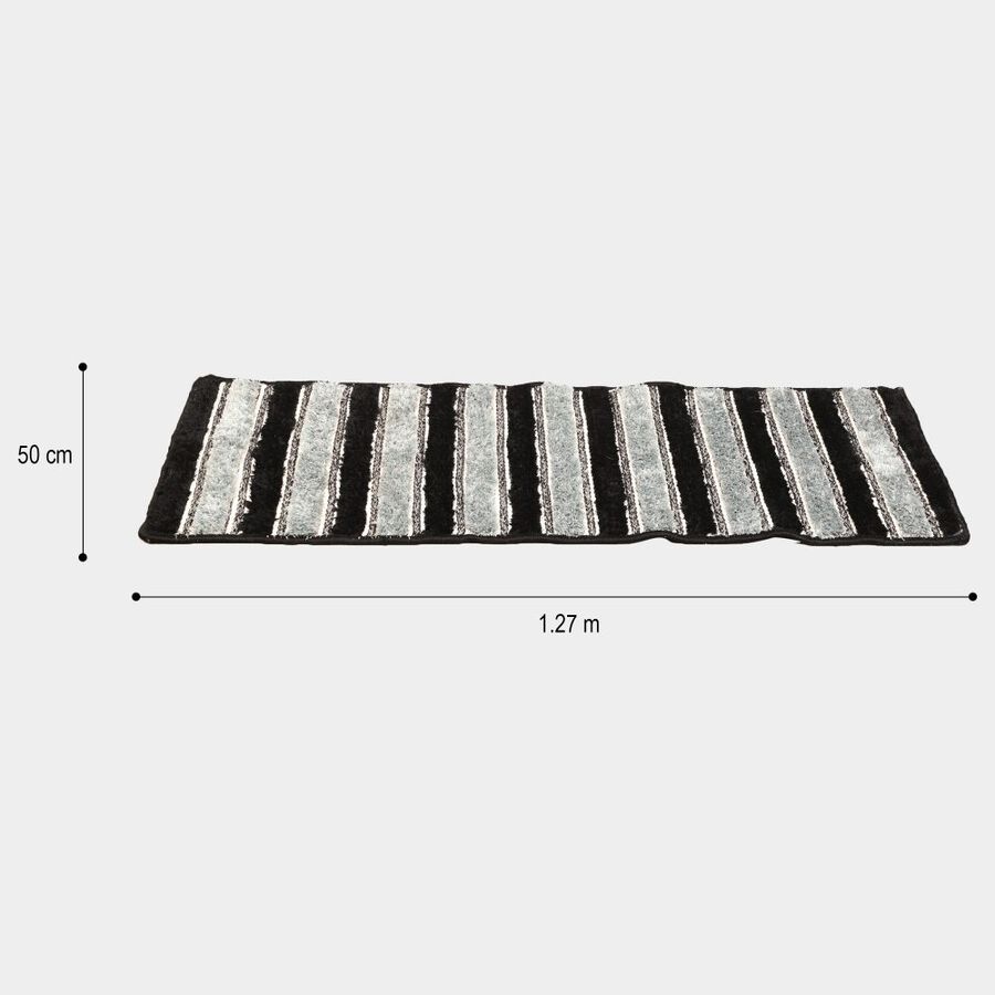 Grey Polyester Bedside Runner, , large image number null