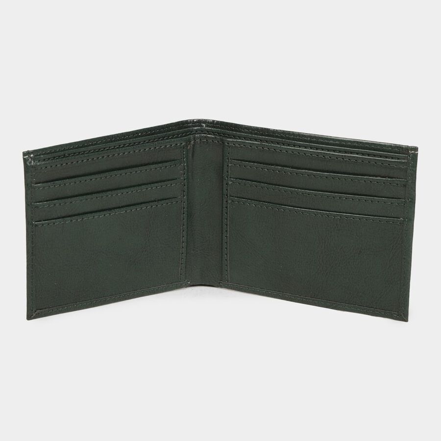 Men's Green Polyurethane Wallet, , large