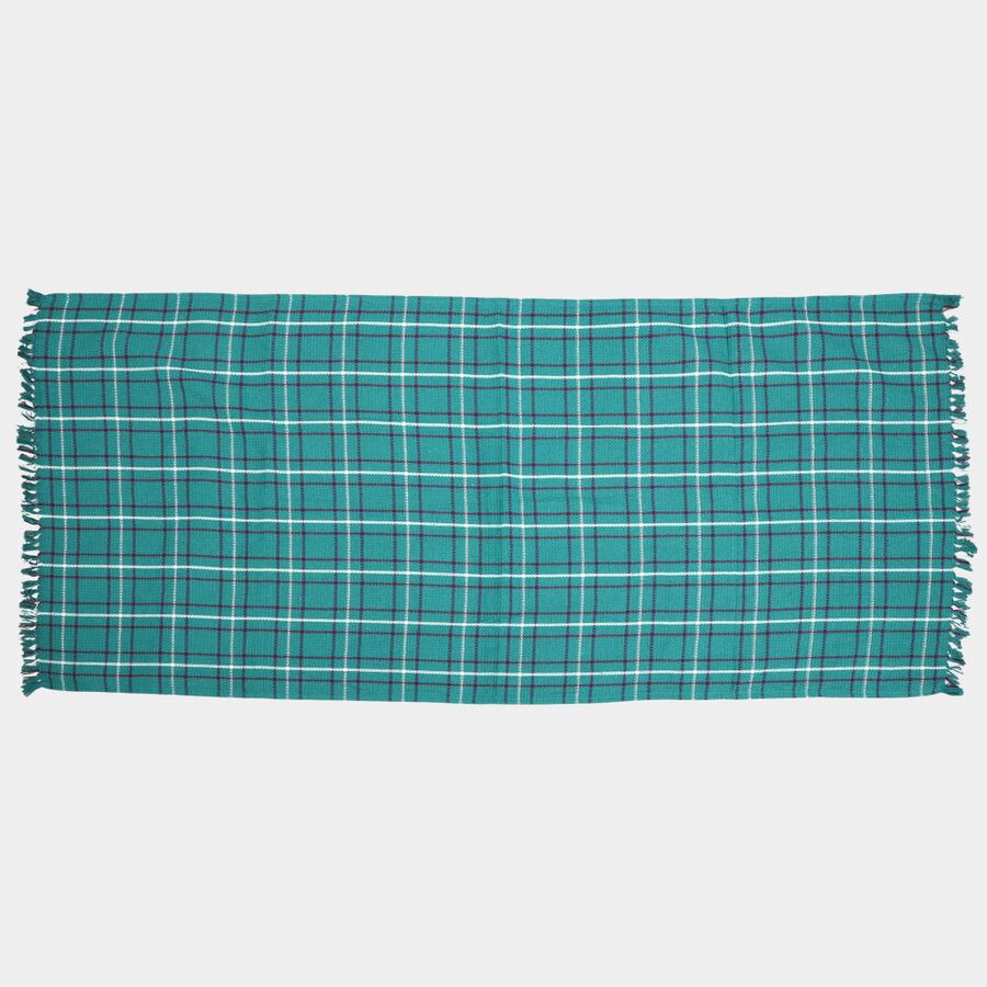 220 GSM Blue Cotton Blend Bath Towel, , large