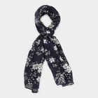 Women's Navy Blue Fabric Scarf , , small image number null