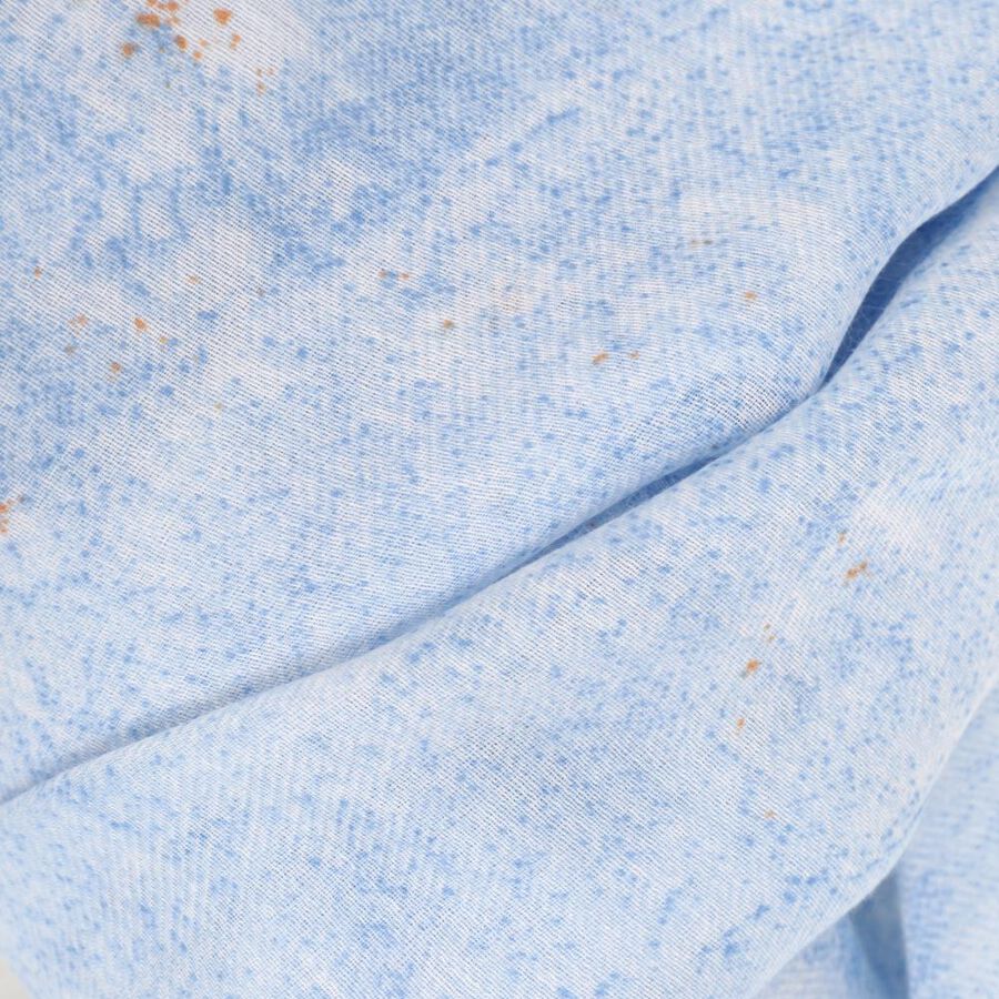 Women's Blue Viscose Scarf, , large image number null