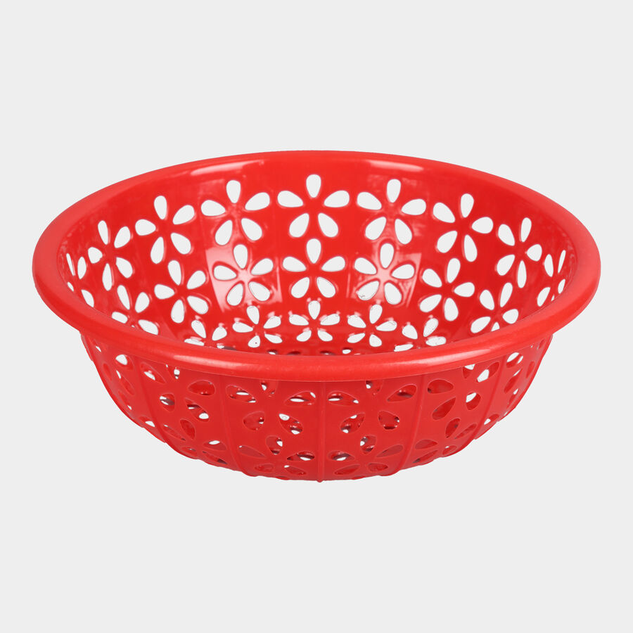 Red Plastic Basket, Set of 4, , large image number null