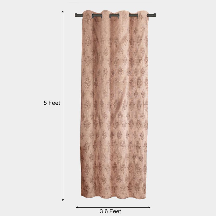 5ft. Living Room Rich Copper Brown Embossed Eyelet Curtains, , large image number null