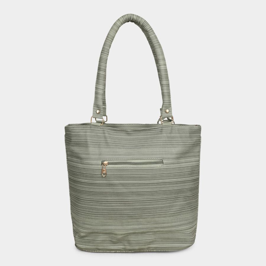 Women's Olive Green Polyurethane Tote Bag, , large image number null