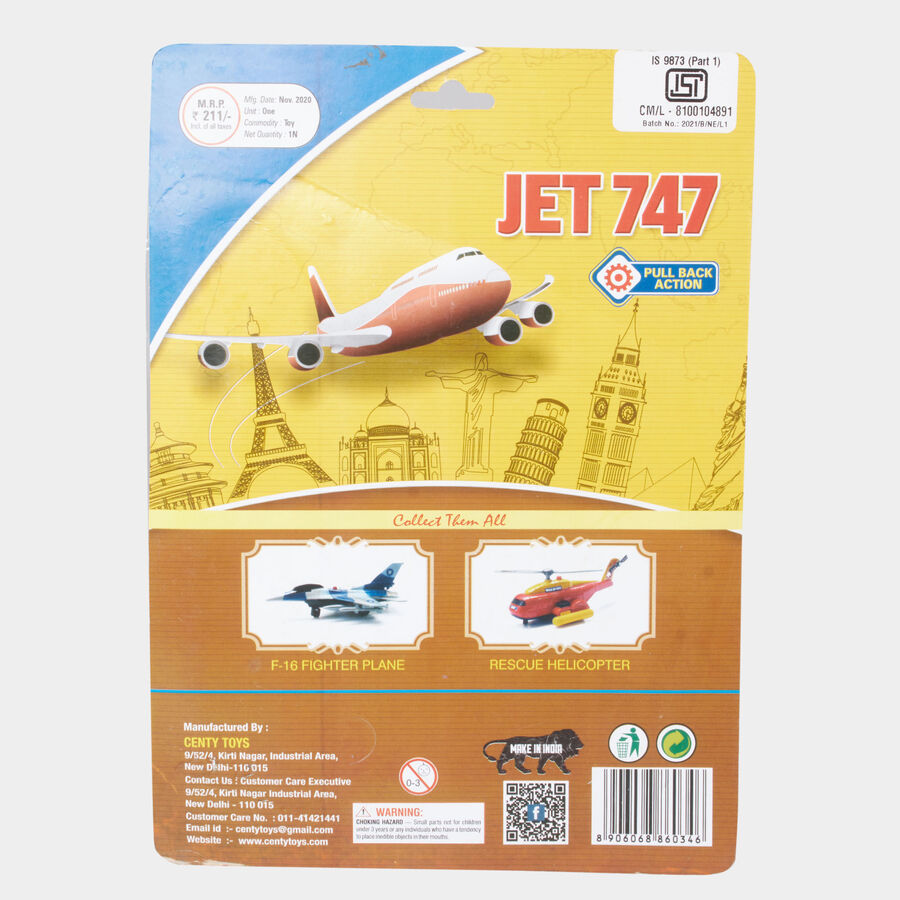 Jet 747 Pull Back Plane, , large image number null