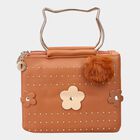 Women's Tan Polyurethane Sling Bag, , small image number null