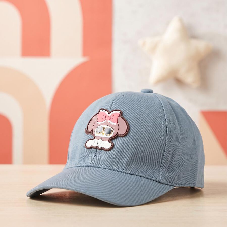 Kid's Light Grey Fabric Cap , , large