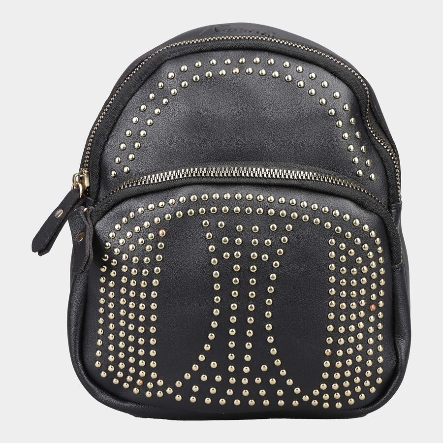 Kid's Black Polyurethane Bag, , large image number null