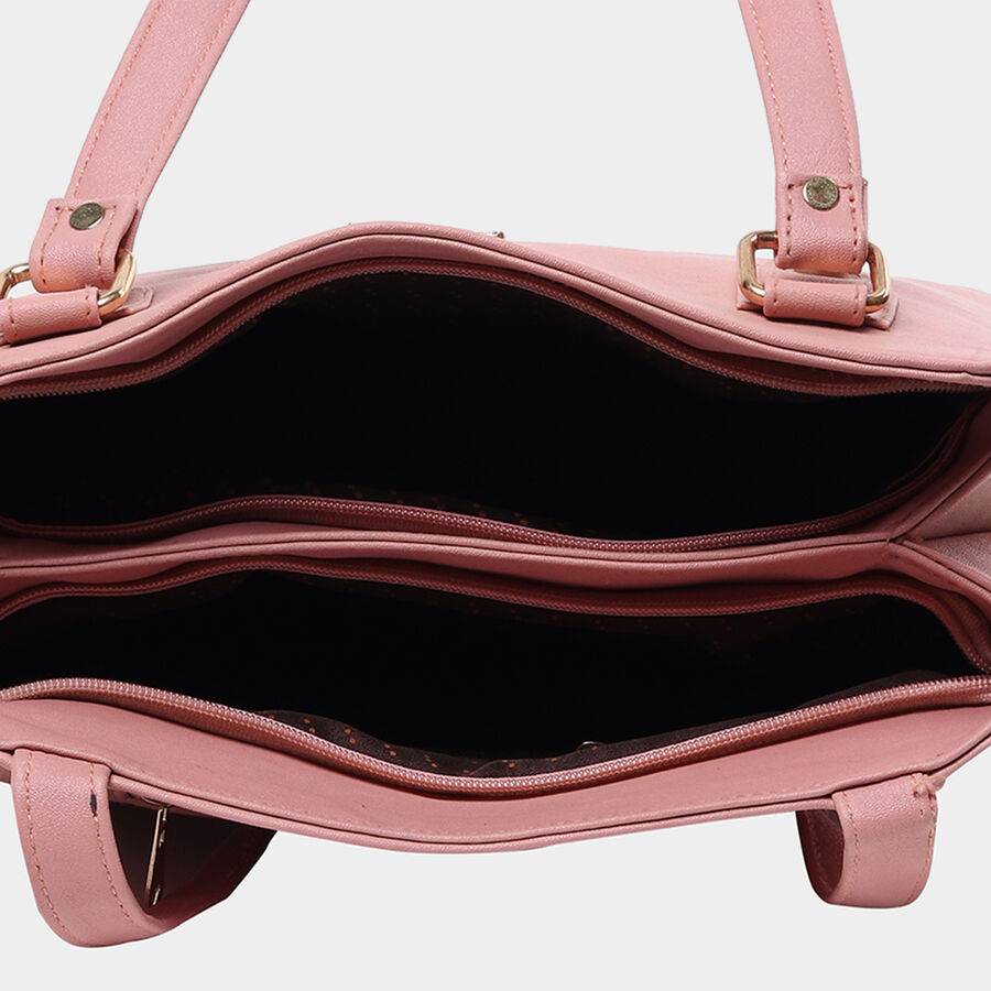 Women Solid Peach Handbag, , large image number null