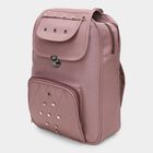 Women Peach Polyurethane Backpack, , large image number null