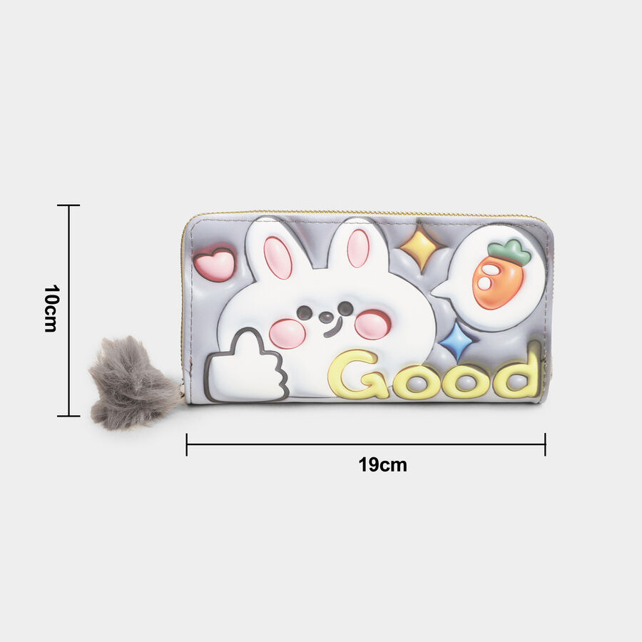 Women's Beige PolyurethaneLong Wallet, , large