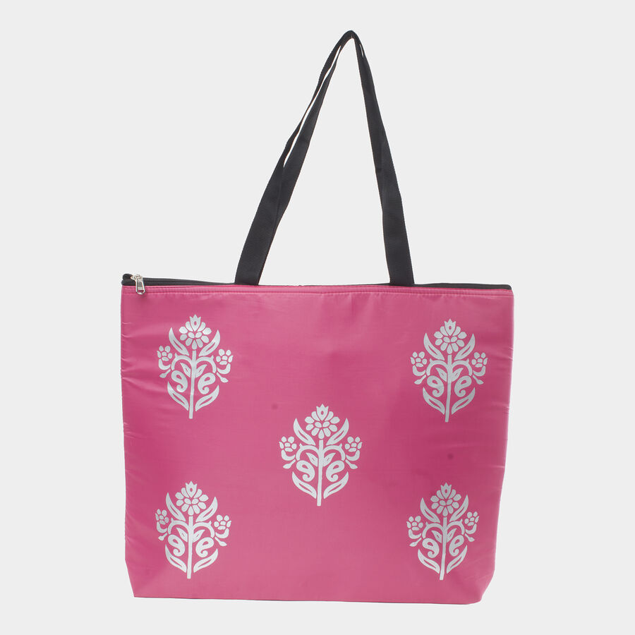 Women Printed Pink Tote Bag, , large image number null