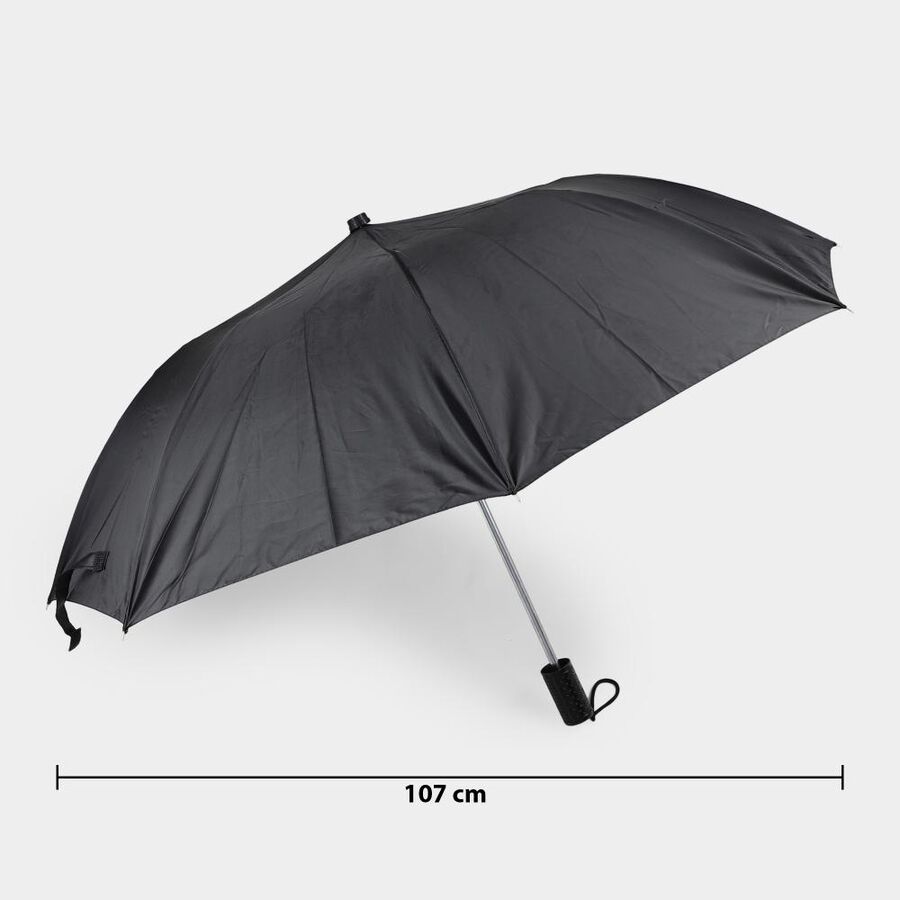 Black Polyester Men's Umbrella, , large