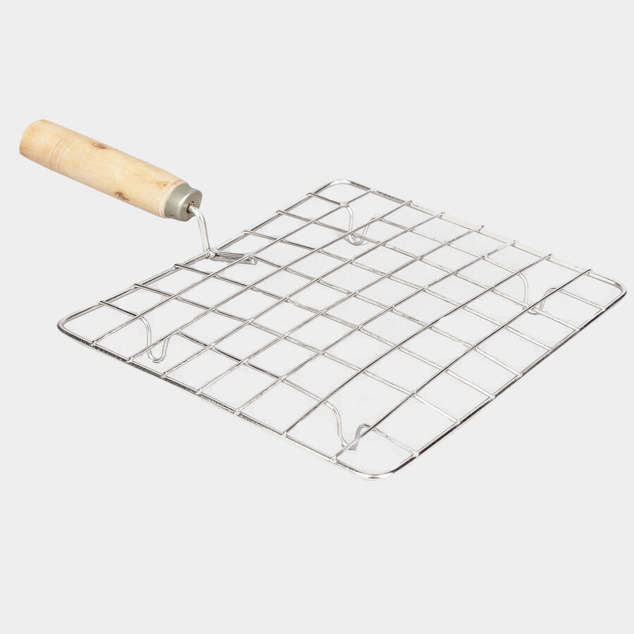 Stainless Steel Wire Roaster With Wooden Handle, , large image number null