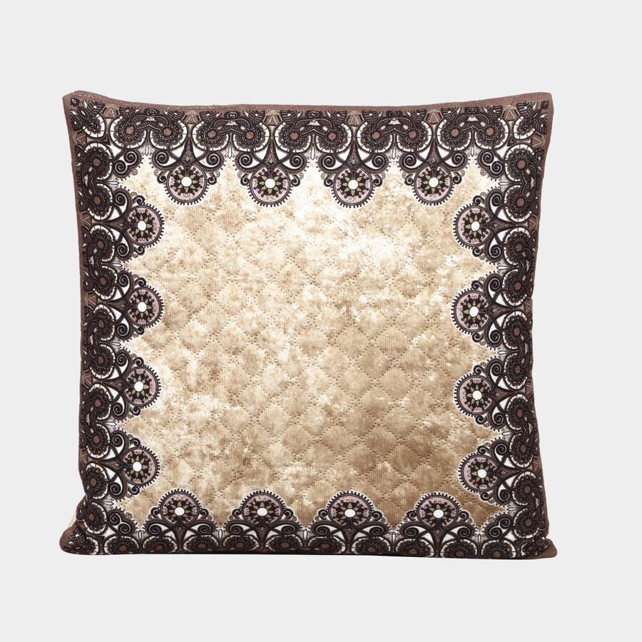 Brown Microfiber Cushion Cover, , large image number null
