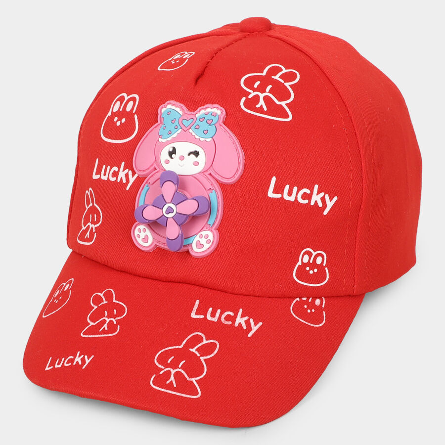 Kid's Red Fabric Cap, , large image number null