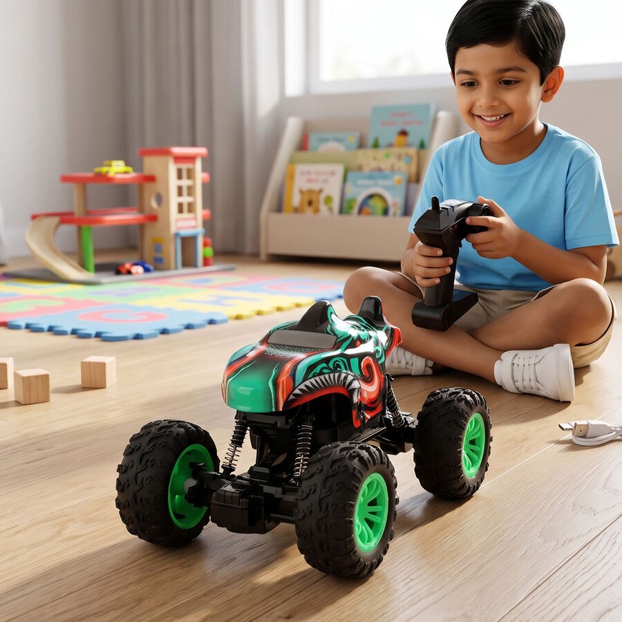 Kid's Remote Control Shark Monster Truck Off-Road Crawler Toy, , large