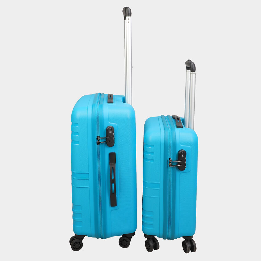 8-Wheel Light Blue PVC Matee Hard Case Trolley, Small + Medium, , large image number null