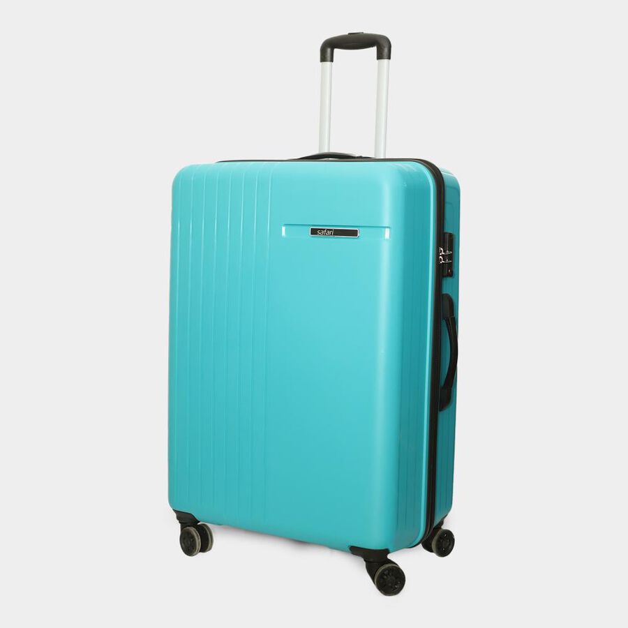 8-Wheel Light Blue Polypropylene Hard Case Trolley, Large, , large image number null