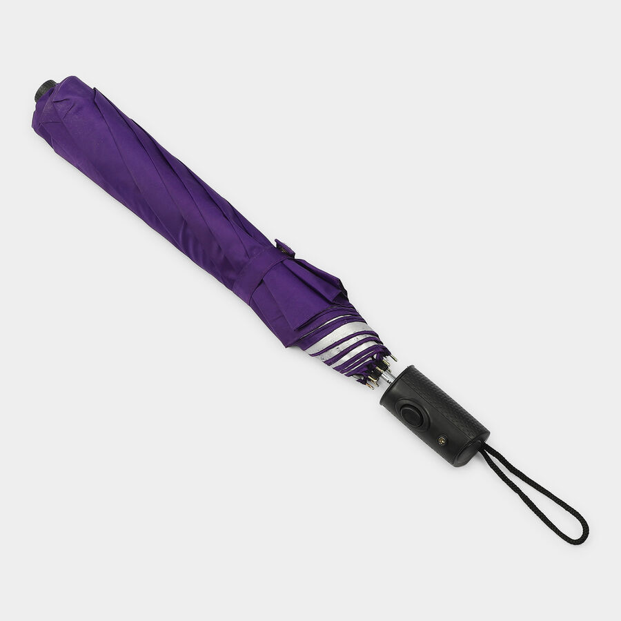 Woman's Purple Polyester Umbrella, , large