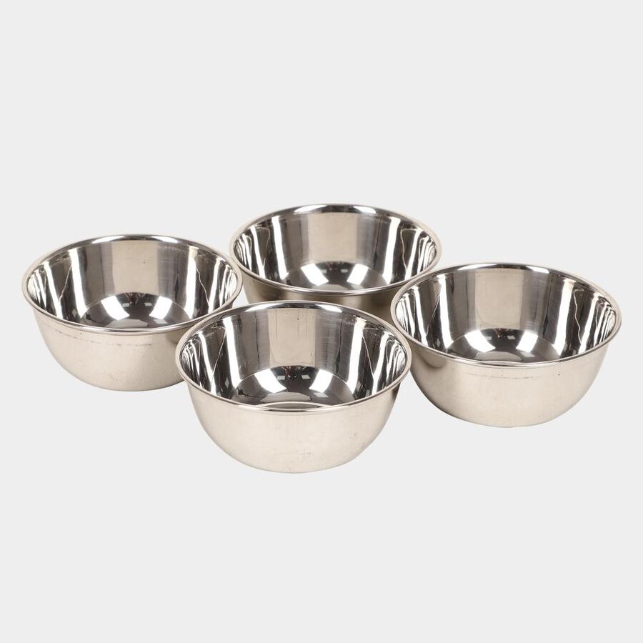 4 Pcs Stainless Steel Serving Bowl with Spoons, , large image number null