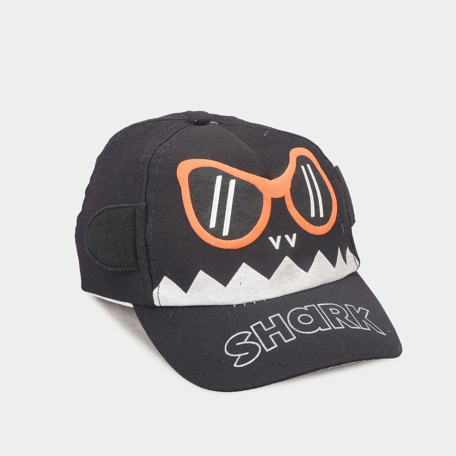 Kids' Black Nylon/Polyester Cap, , large image number null