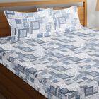 110 GSMLight Grey Microfiber Double Bedsheet With Pillow Cover, , small image number null