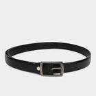 Women's Black Polyurethane Belt, , small image number null