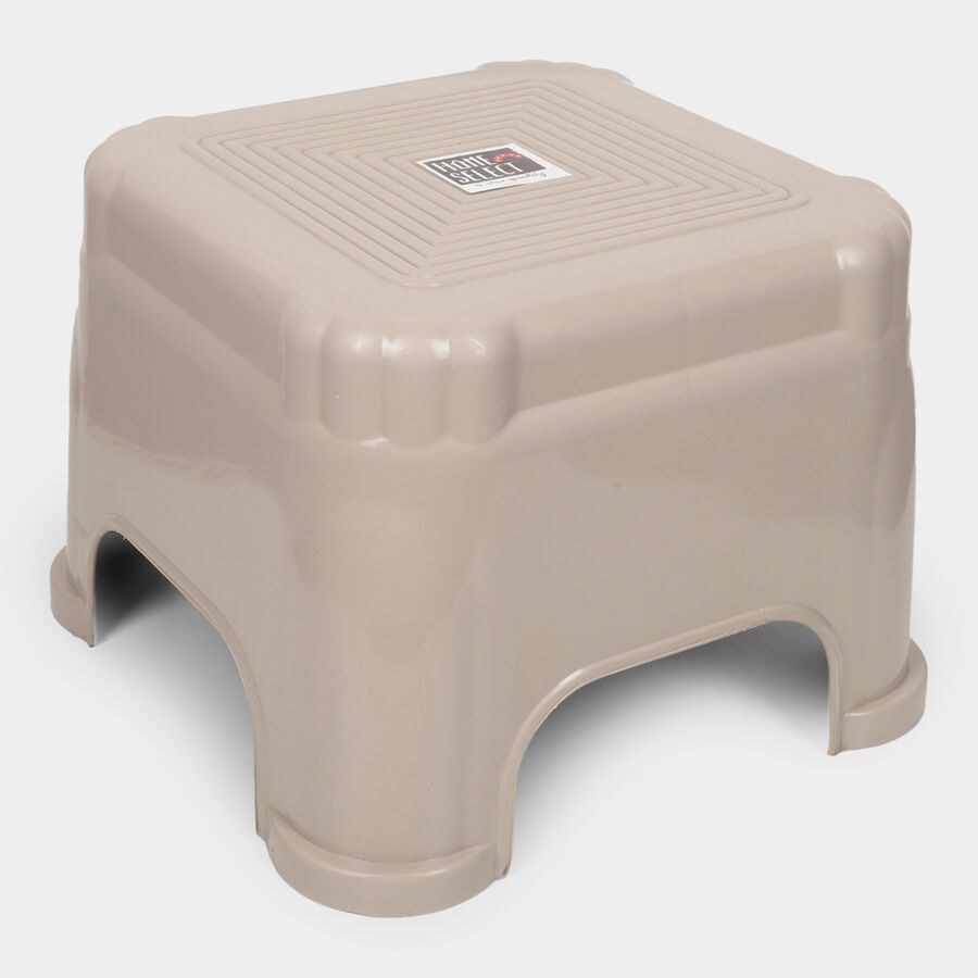 Brown Plastic Bath Stool, , large image number null