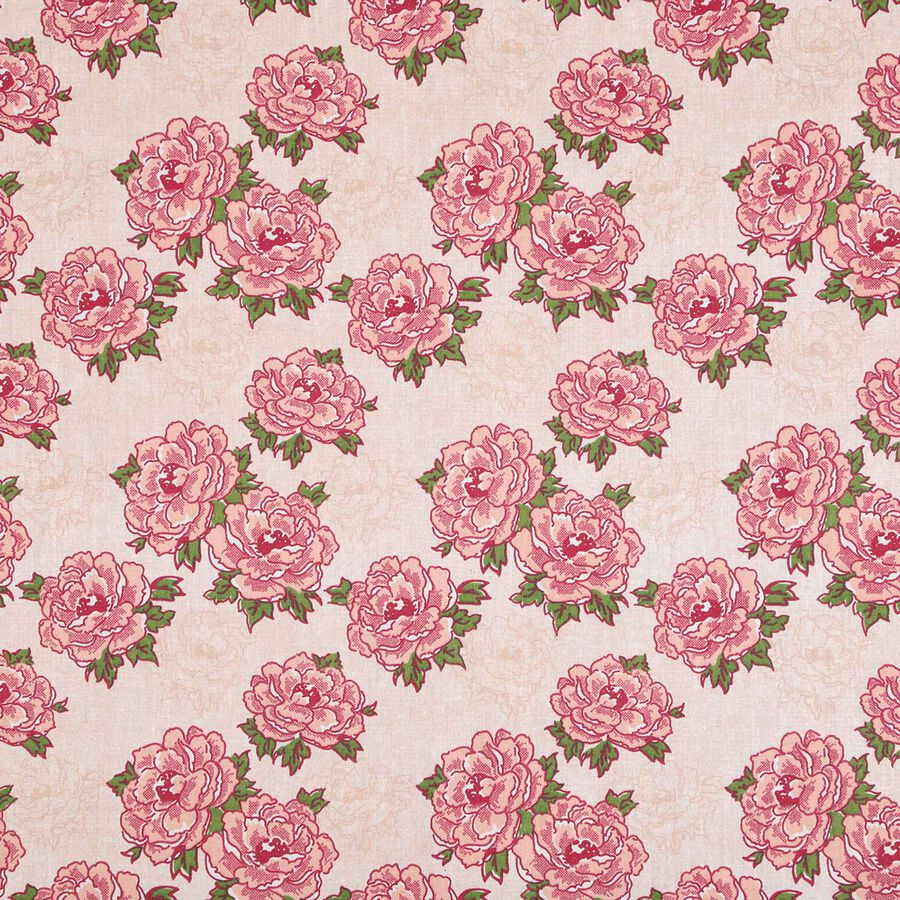 Pink Floral Printed Single Bedsheet, , large