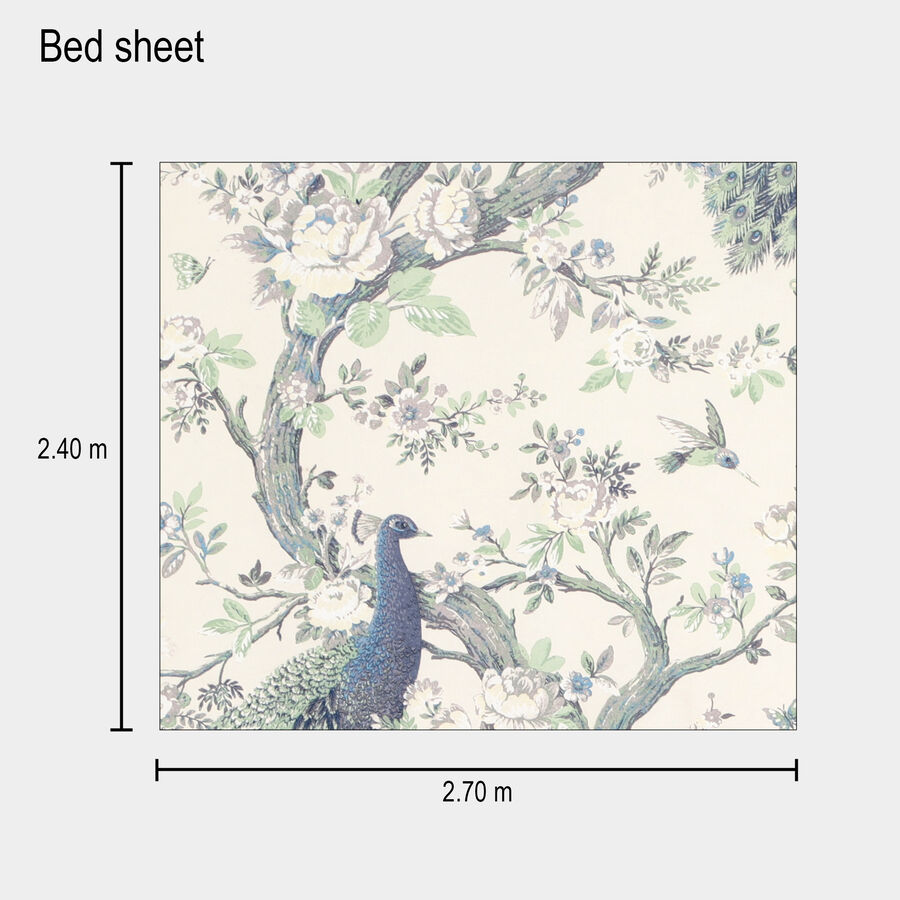 120 GSM Grey Polyester Double Bedsheet, , large image number null