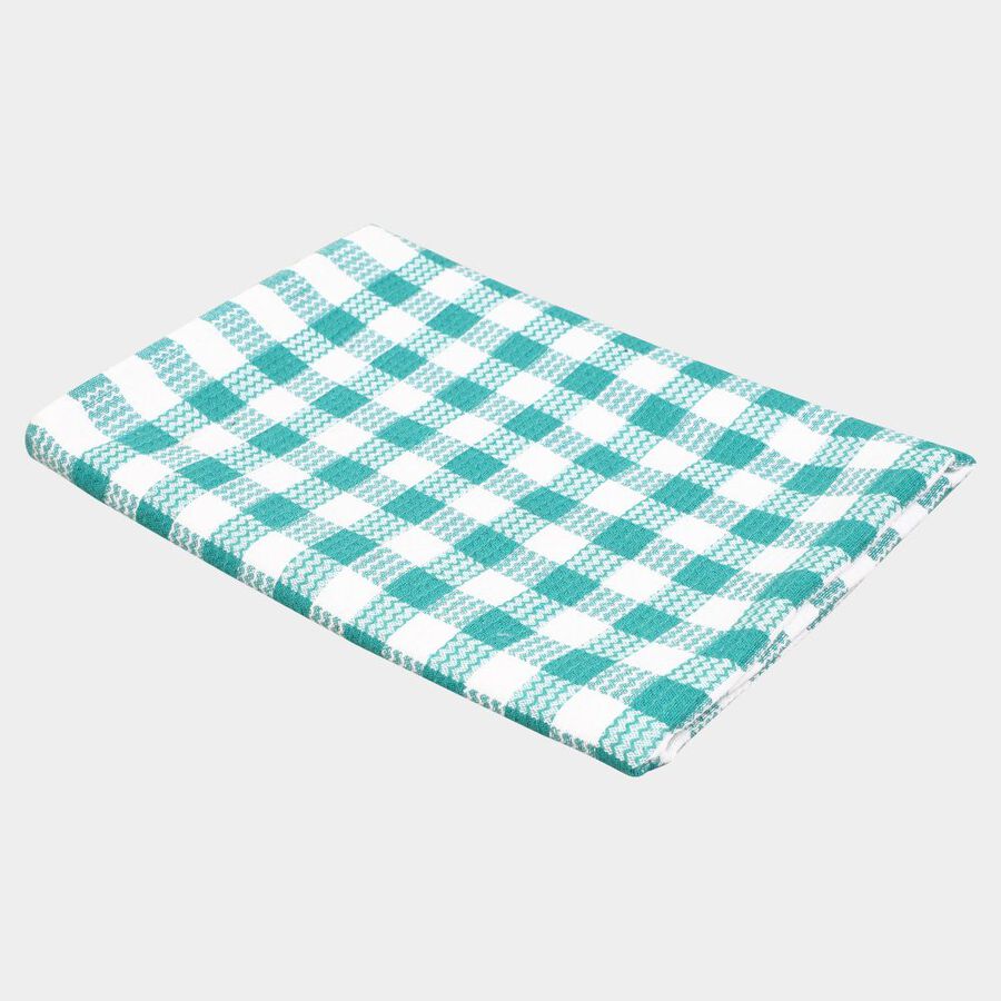220 GSM Blue Cotton Blend Bath Towel, , large