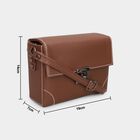 Women Brown Polyurethane Handbag, , small image number null