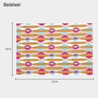 Multicolor Geometric Printed Single Bedsheet, , small