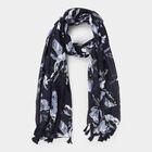 Women's Blue Viscose Scarf, , small