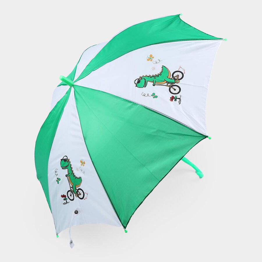 Kid's Green Polyester Umbrella, , large