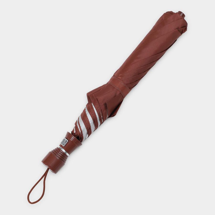Brown Polyester Mens Umbrella, , large