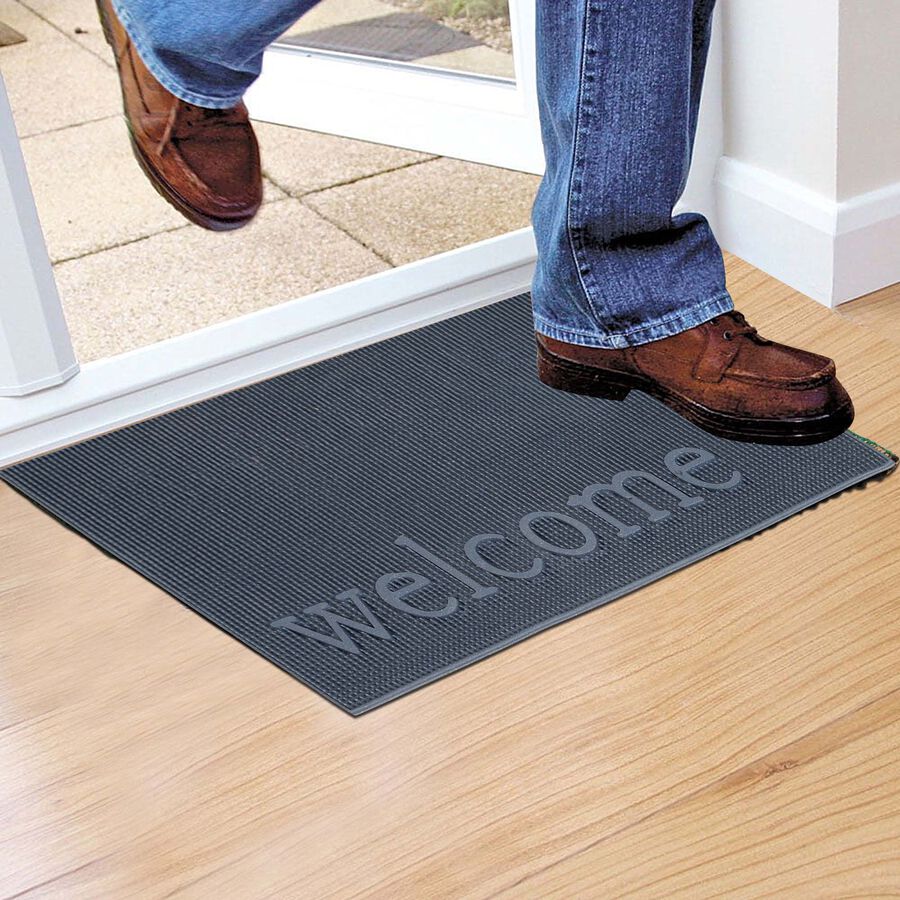Anti-Skid Green Polypropylene Door Mat, , large image number null