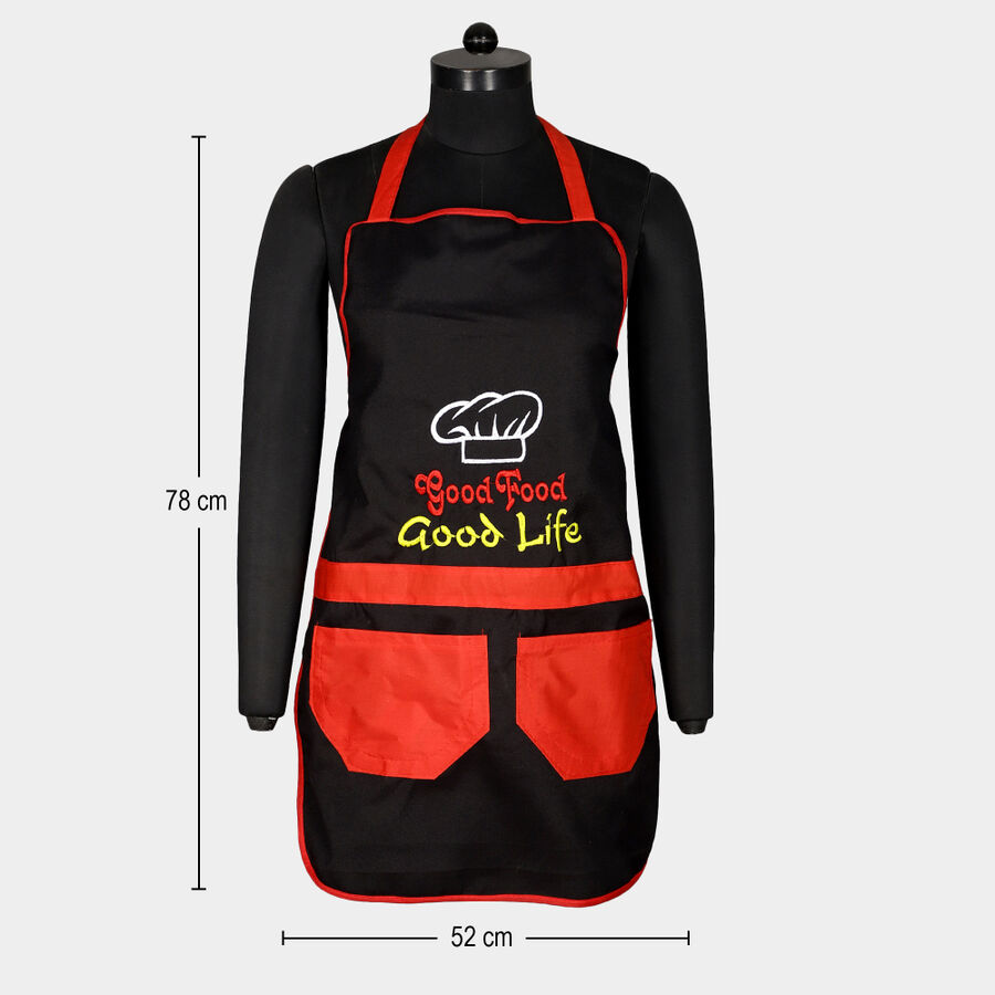 Black Polyester Cotton Apron, , large image number null