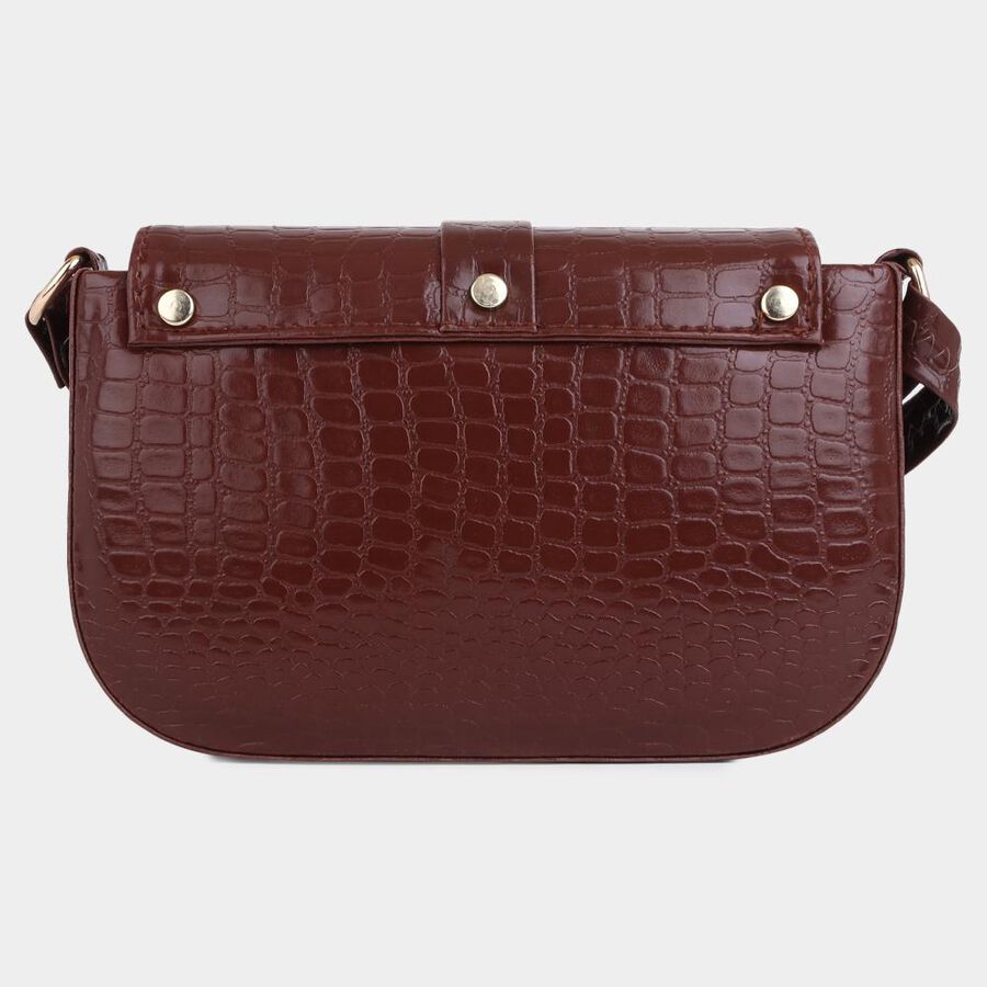 Women's Tan Polyurethane Sling Bag, , large image number null
