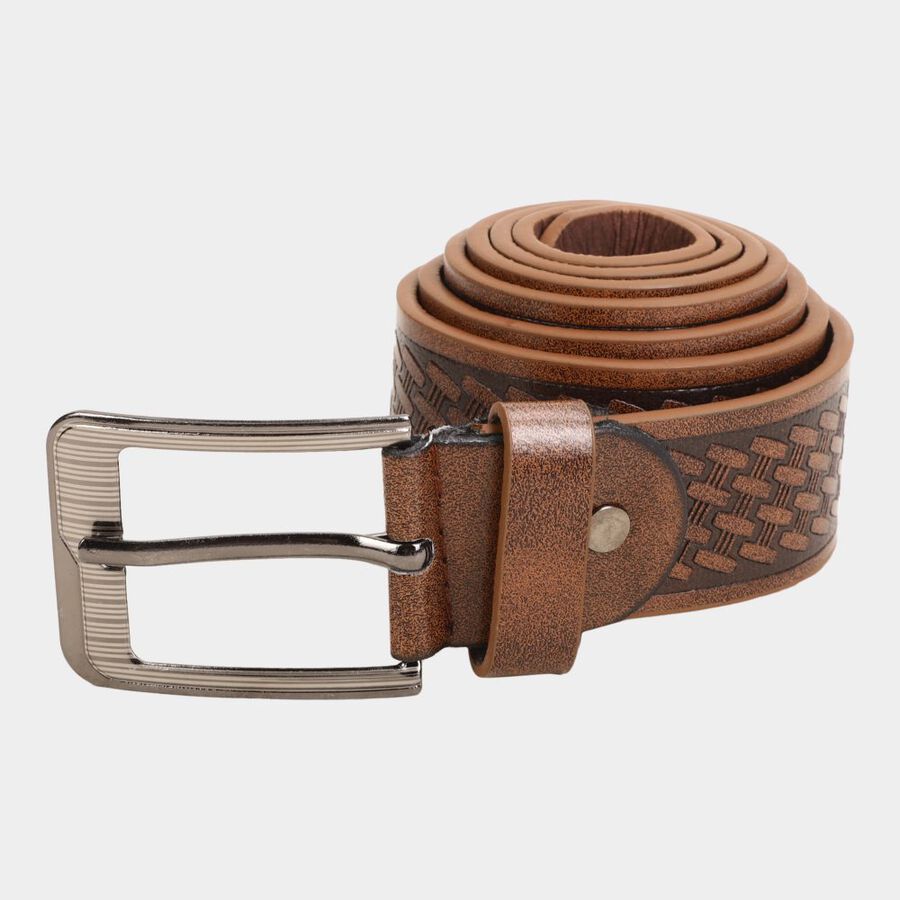 Men's Tan Polyurethane Casual Belt, , large image number null